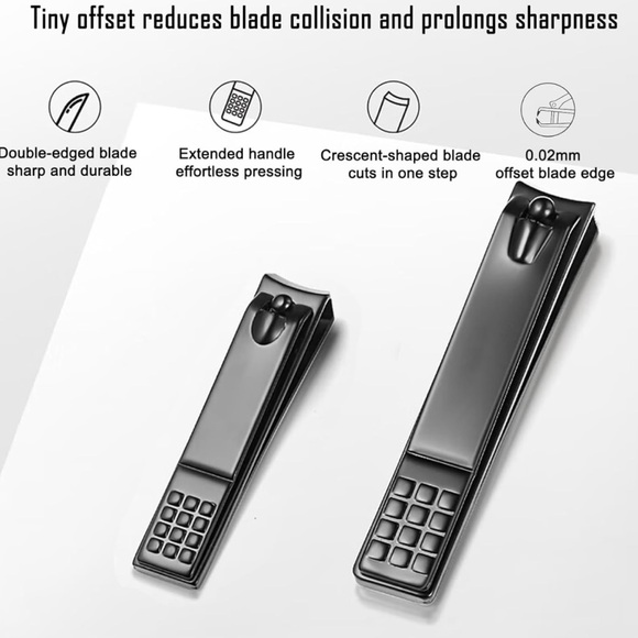 Nail Clippers Set, Ultra Sharp Sturdy Fingernail and Toenail Clipper Cutters NWT - Picture 2 of 8